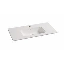 Plan Céramique 100cm Alterna Domino  Blanc 1 vasque centrée