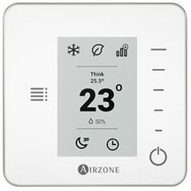 Thermostat monochrome Airzone Think 8 Z radio blanc pour IP6 réf. AZCE6THINKRB