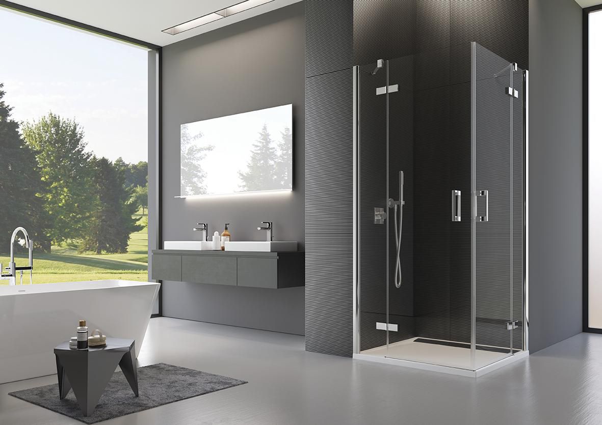 RONAL - PUR - Accès d angle pivotant 2 élémentsdont 1 fixe avec profilé ...