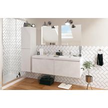 Meuble sous vasque Alterna Primeo 70 cm suspendu 2 tiroirs blanc