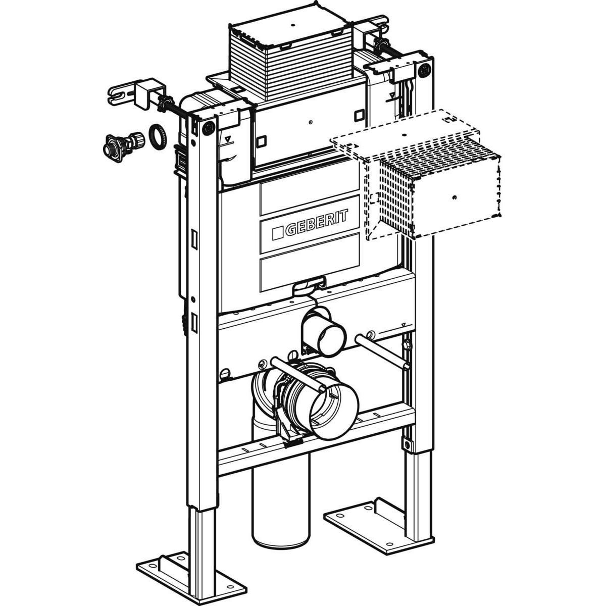 Bâti-support autoportant DUOFIX 82cm avec réservoir OMEGA 12cm - GEBERIT -  111.009.00.1