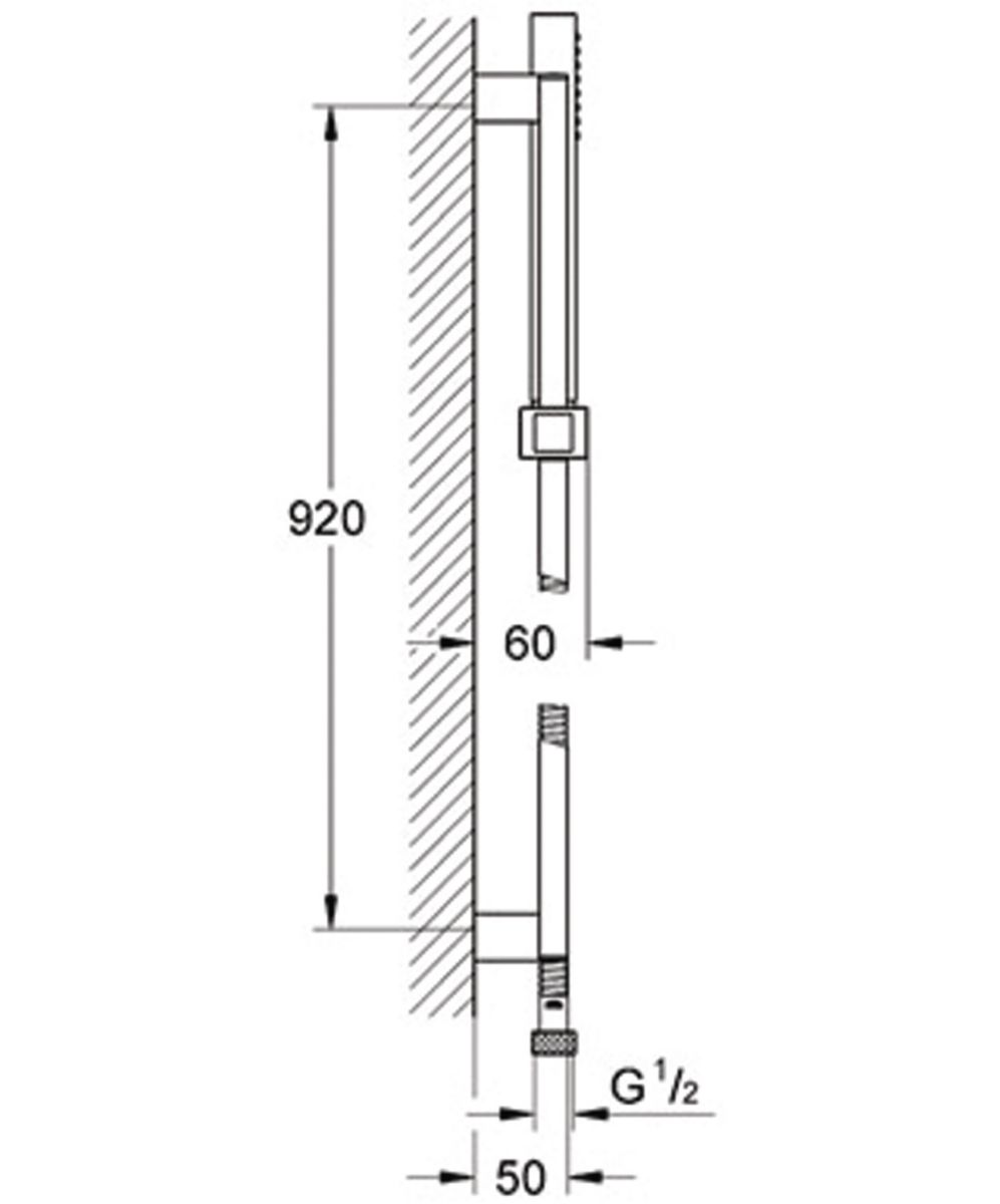 GROHE Ensemble de douche 1 jet avec barre Euphoria Cube Stick Chromé