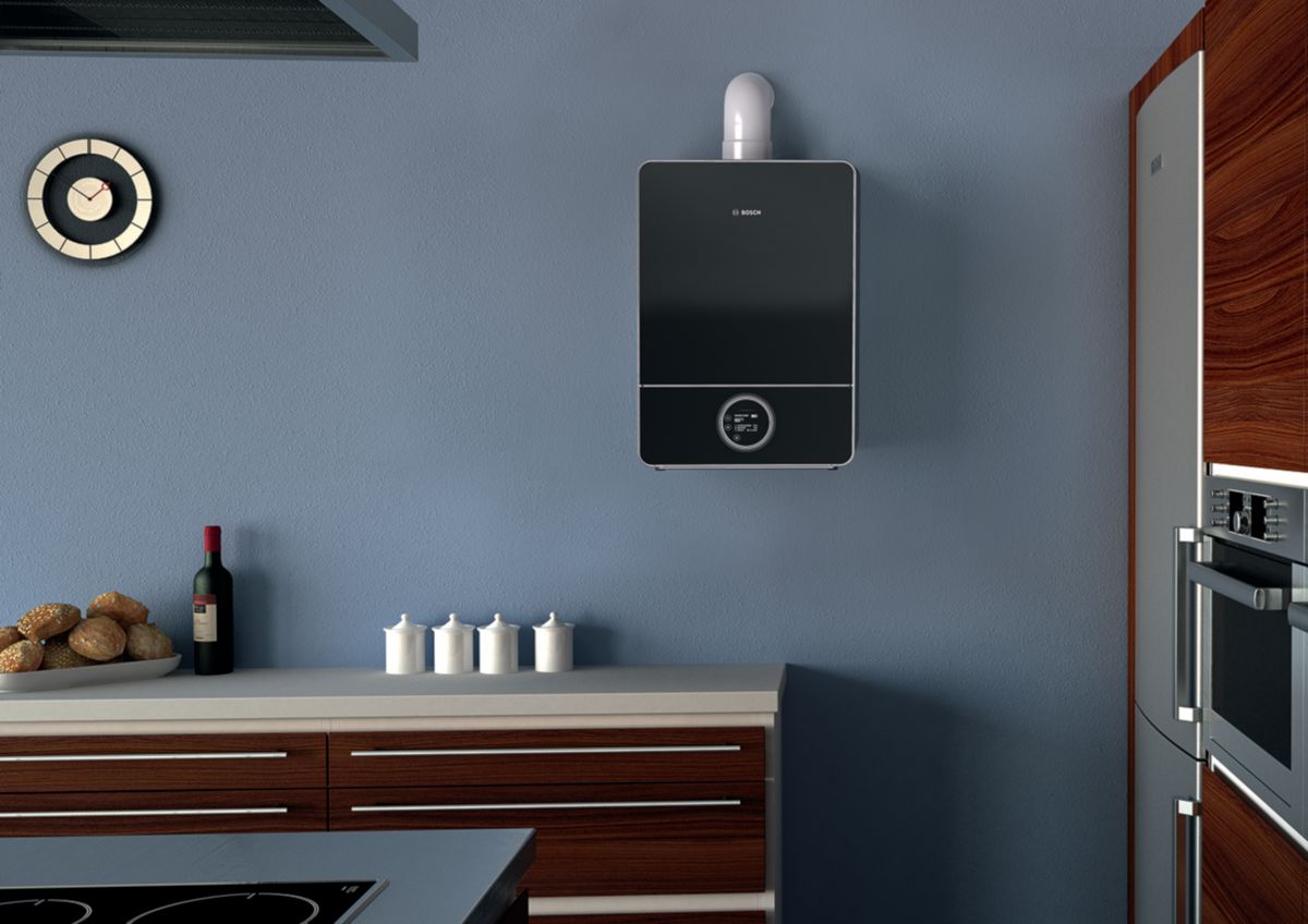 BOSCH HOME COMFORT - Chaudière gaz condensation murale 9000i W chauffage seul 20 kW noir GC9000I W20 EB23 / Réf 7736701324 | Cedeo