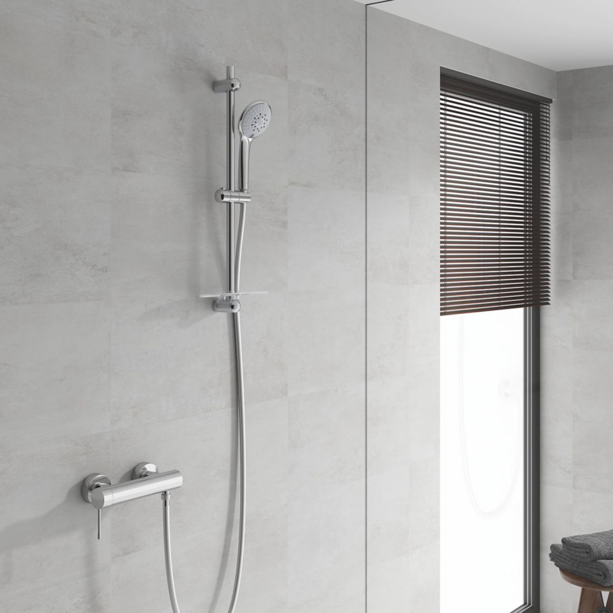 GROHE Ensemble de douche 3 jets avec barre Euphoria 110 Champagne