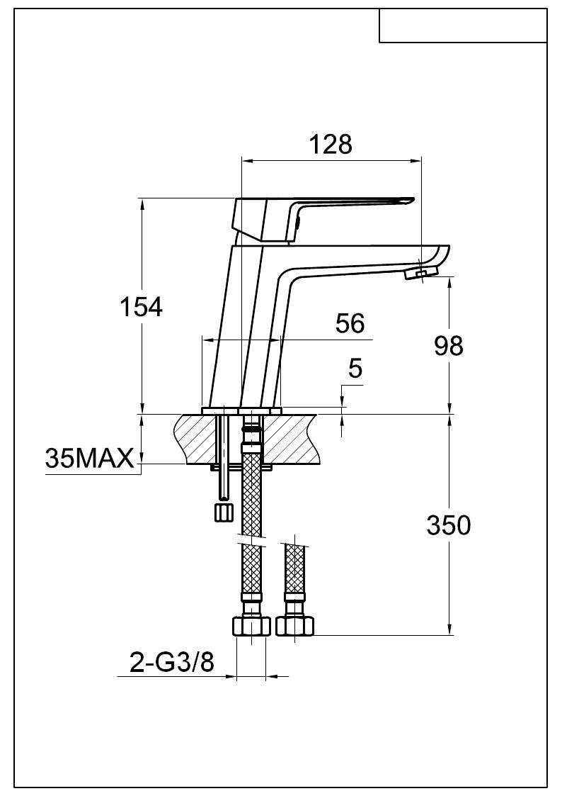 Mitigeur lavabo Alterna Concerto'D C3 finition blanche - vidage laiton