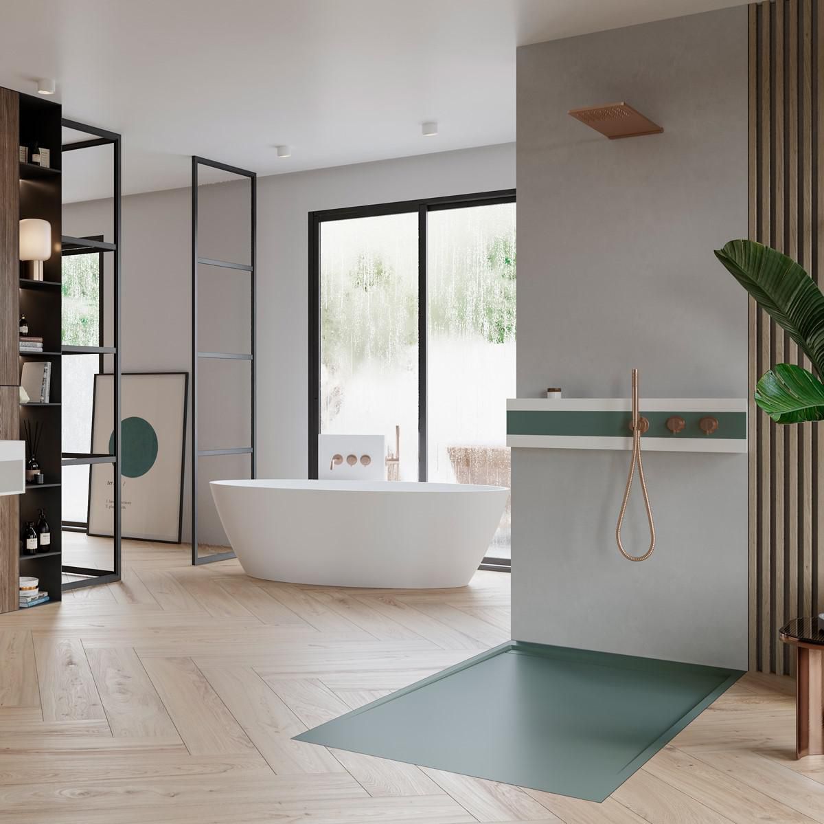 Receveur de douche Line X Kromat Lisse 100x170 Graphite Réf. SLIS0579-GRA