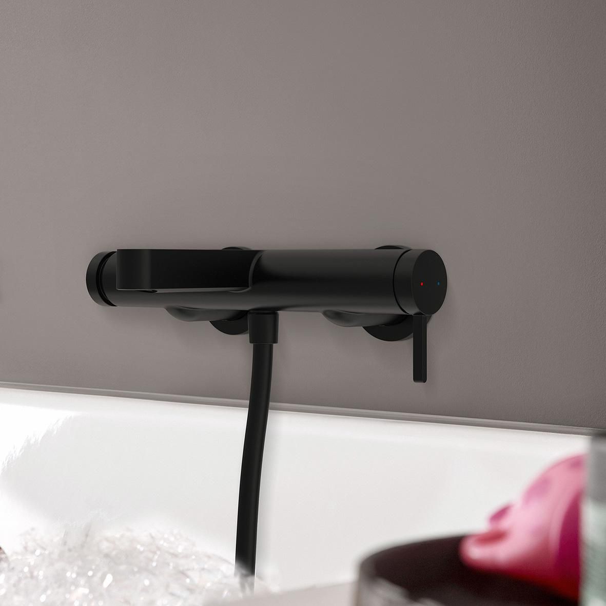 HANSGROHE Mitigeur thermostatique bain/douche FINORIS Noir mat Réf