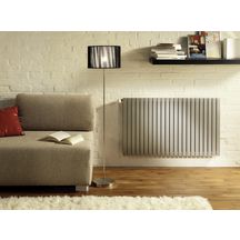 Radiateur eau chaude Acova Altaï horizontal double, puissance 408W (dT50), hauteur 600 mm, largeur 352 mm, 8 éléments, raccordement excentré par le bas, Aller/Retour réversible, Blanc RAL 9016 Réf. HYD-060-035