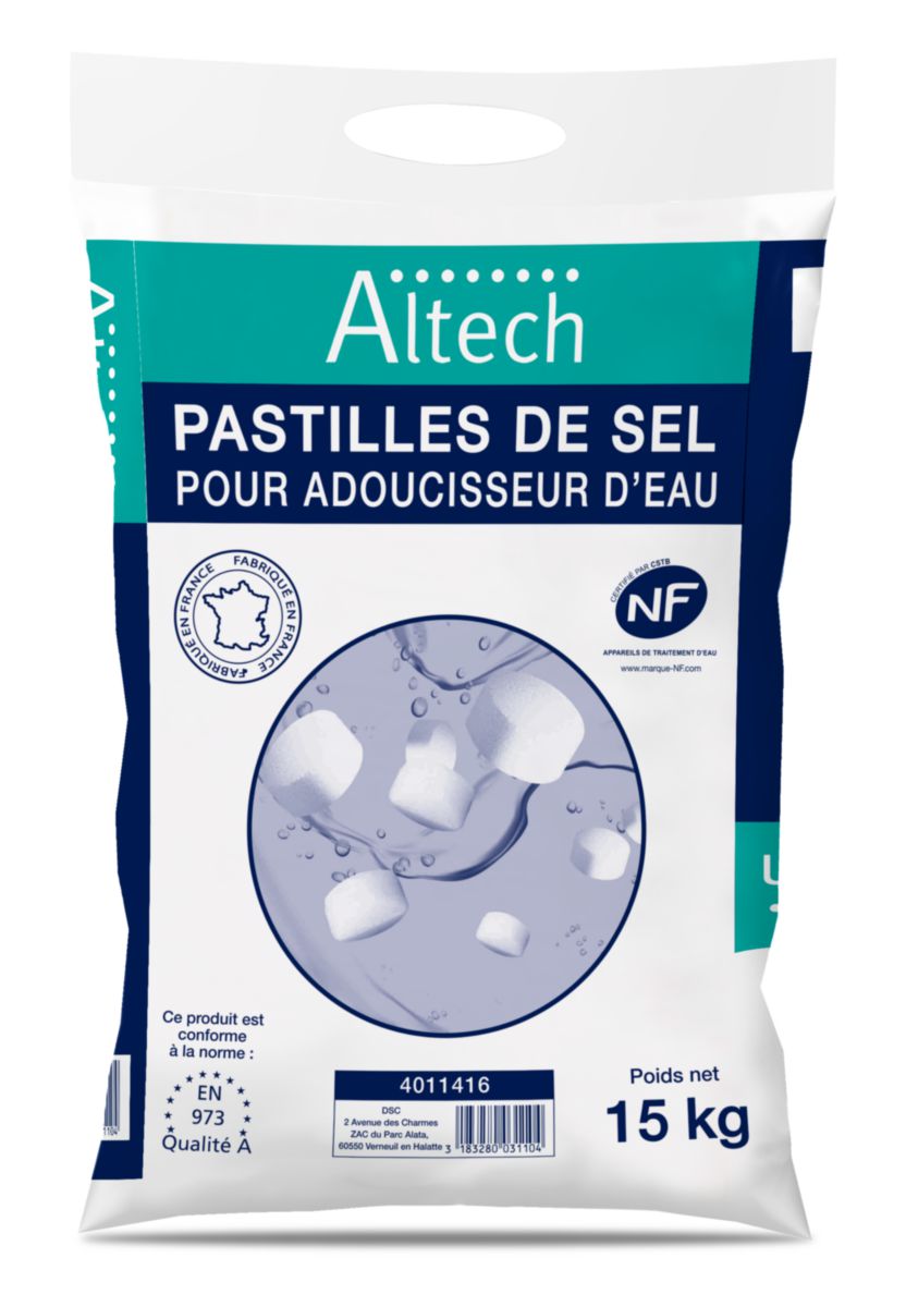 ALTECH Sel pour adoucisseur ALTECH pastilles sac 15 kg avec poignée Cedeo