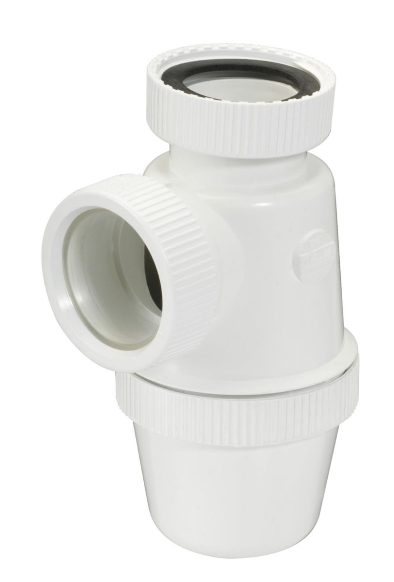 NICOLL Siphon de lavabo à écrou 1YHECB PVCC blanc Ø 40 mm Cedeo