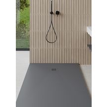 Receveur de douche à poser ou à encastrer One Kromat finition Microtex 75x130 couleur: Bianco