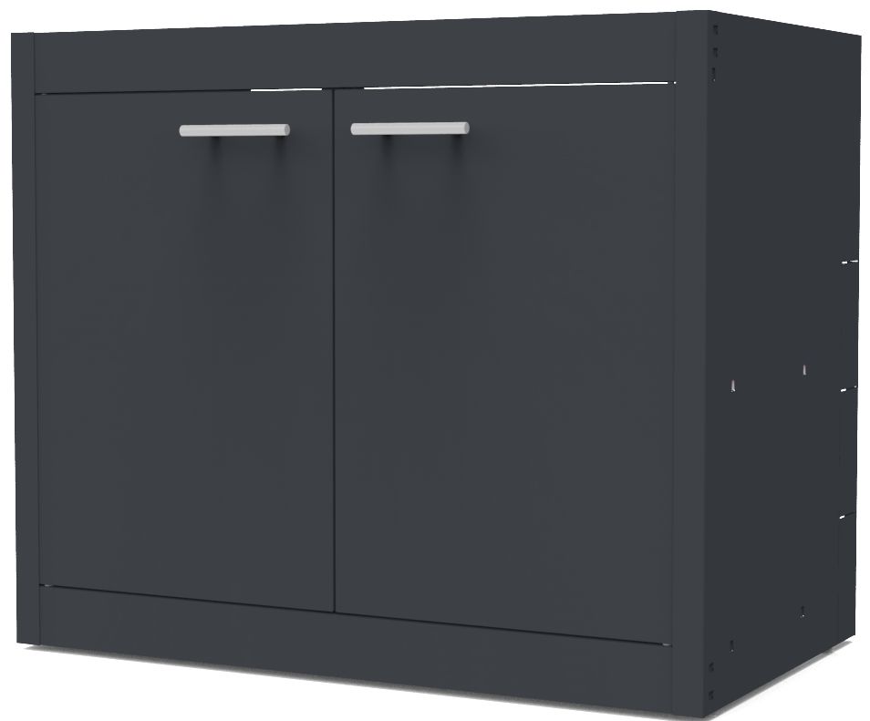 MODERNA - Meuble sous évier CLIPMETAL COLOR 100 cm, Coloris Anthracite