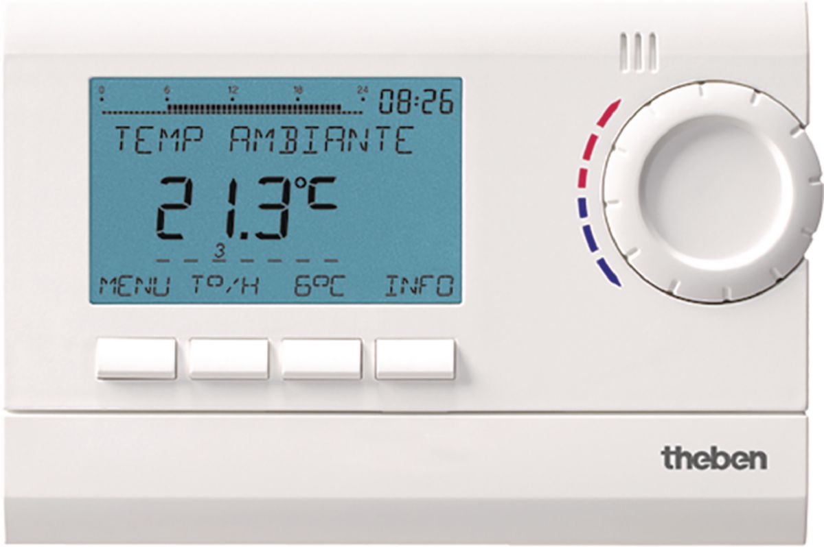 THEBEN Thermostat d'ambiance digital 3 programmes modifiables 24H/7J