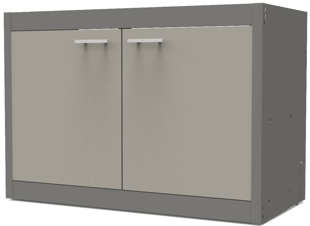 MODERNA Meuble sous évier CLIPMETAL COLOR 120 cm, Coloris Aluminium