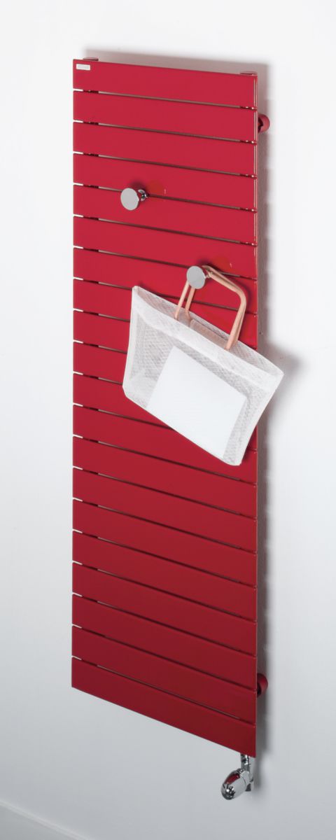 Sèche-serviette Acova Régate Eau Chaude Status, puissance 766W (dT50), hauteur 1481 mm, largeur 500 mm, raccordement par le bas, excentré, Aller/Retour réversible, couleur Réf. PX-148-050C