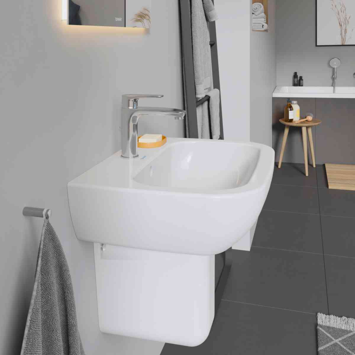 Lavabo Duravit D Code Bianco 55 Cm | Lavabo Bagno Moderno Con Troppopieno | 1 Foro Rubinetto - Foto 7