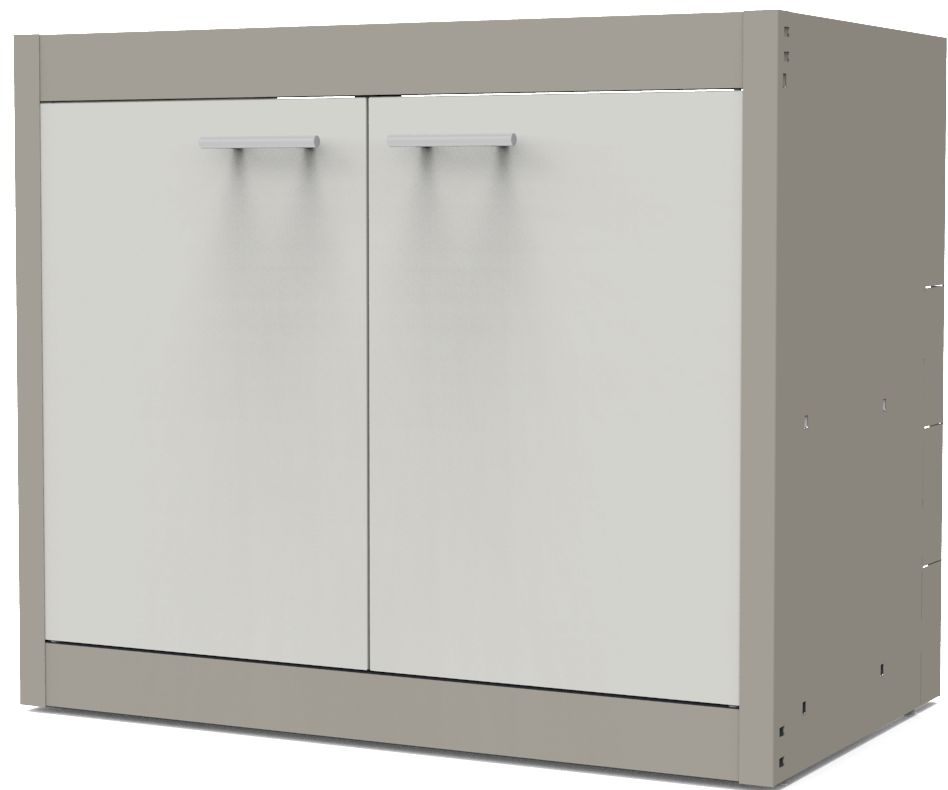 MODERNA - Meuble sous évier CLIPMETAL COLOR 100 cm, Coloris Soie | Cedeo