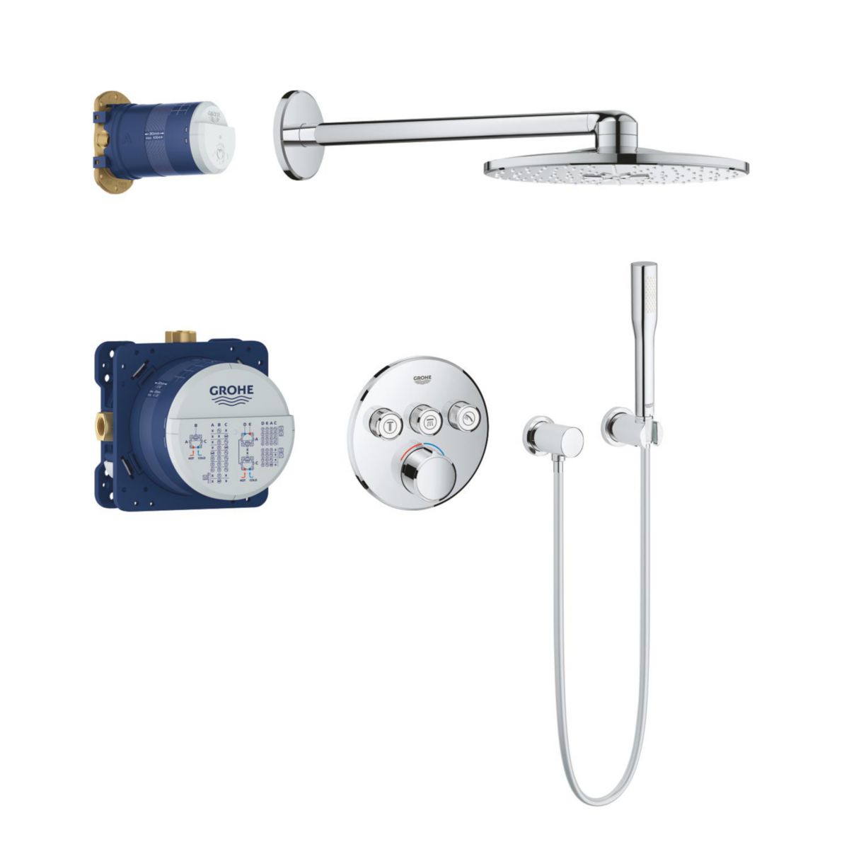 GROHE Set de douche SmartControl Chromé 34709000 Cedeo