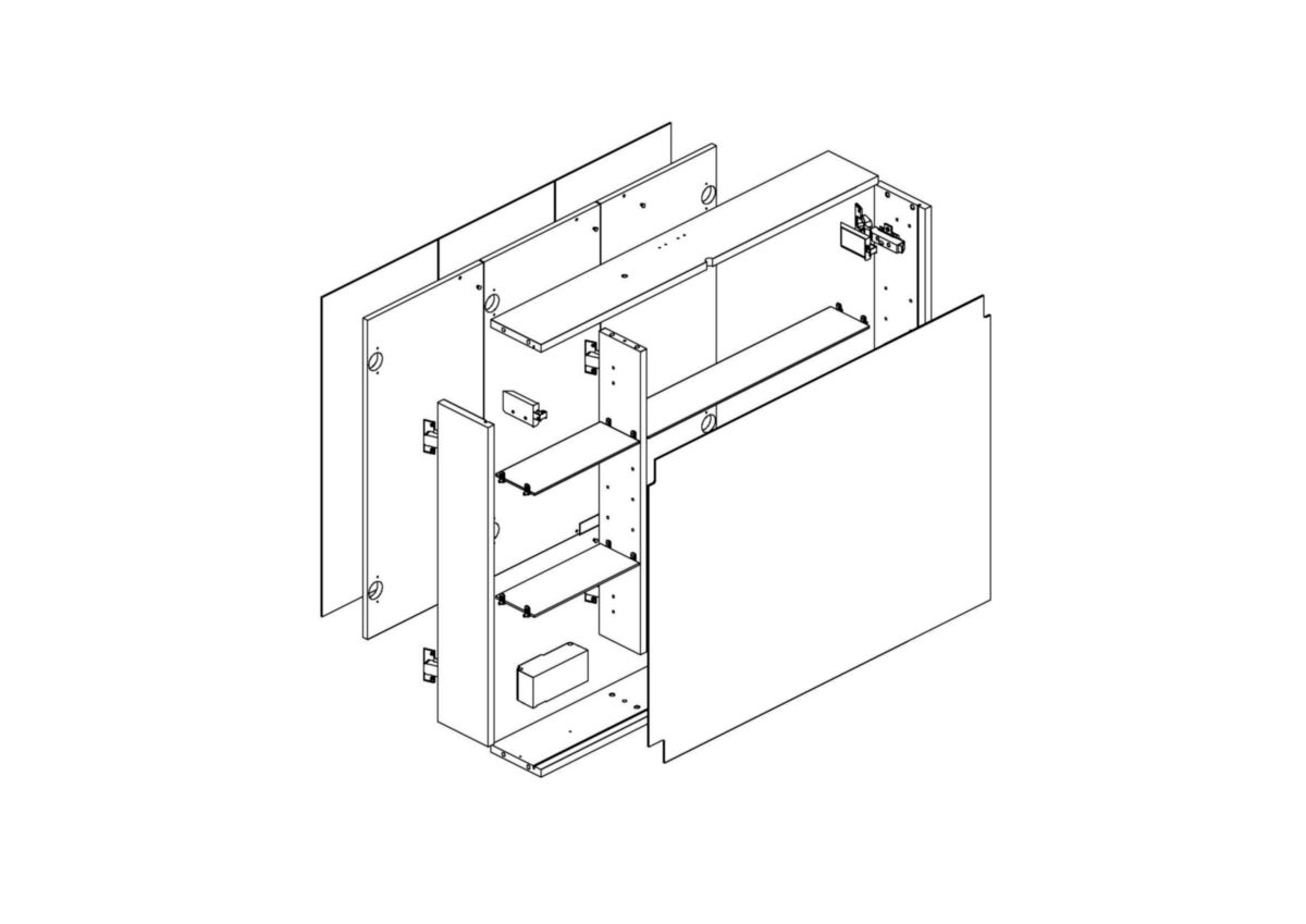 ALTERNA Armoire de toilette Alterna Bruges 90cm 3 portes Cedeo