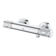 Chrom/é Mitigeur de douche thermostatique sans raccords Grohe Grohtherm 1000 Performance Poign/ée ProGrip avec structure molet/ée /& bouton /économie 34777000
