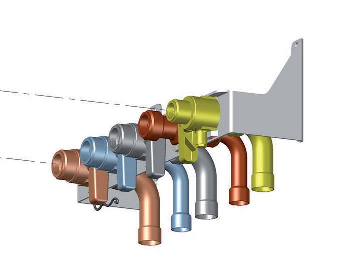 SAUNIER DUVAL Plaque de raccordement Thema/Semia Réf. 0010040209 Cedeo