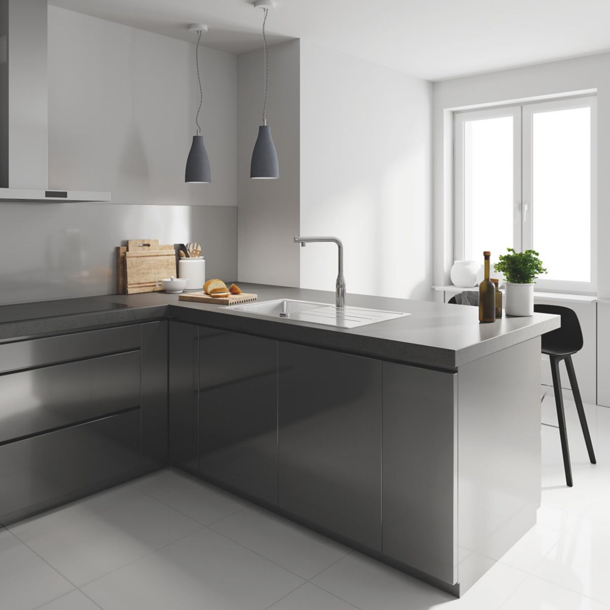 Mitigeur pour évier SmartControl Essence chromé Réf. 31615000