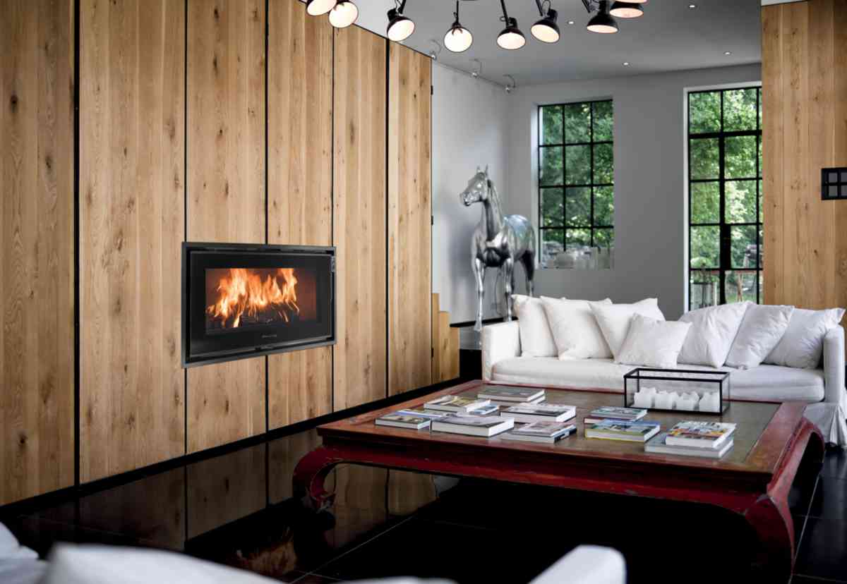 RICHARD LE DROFF - Insert à bois en acier étanche 112cm 9kW HONORE