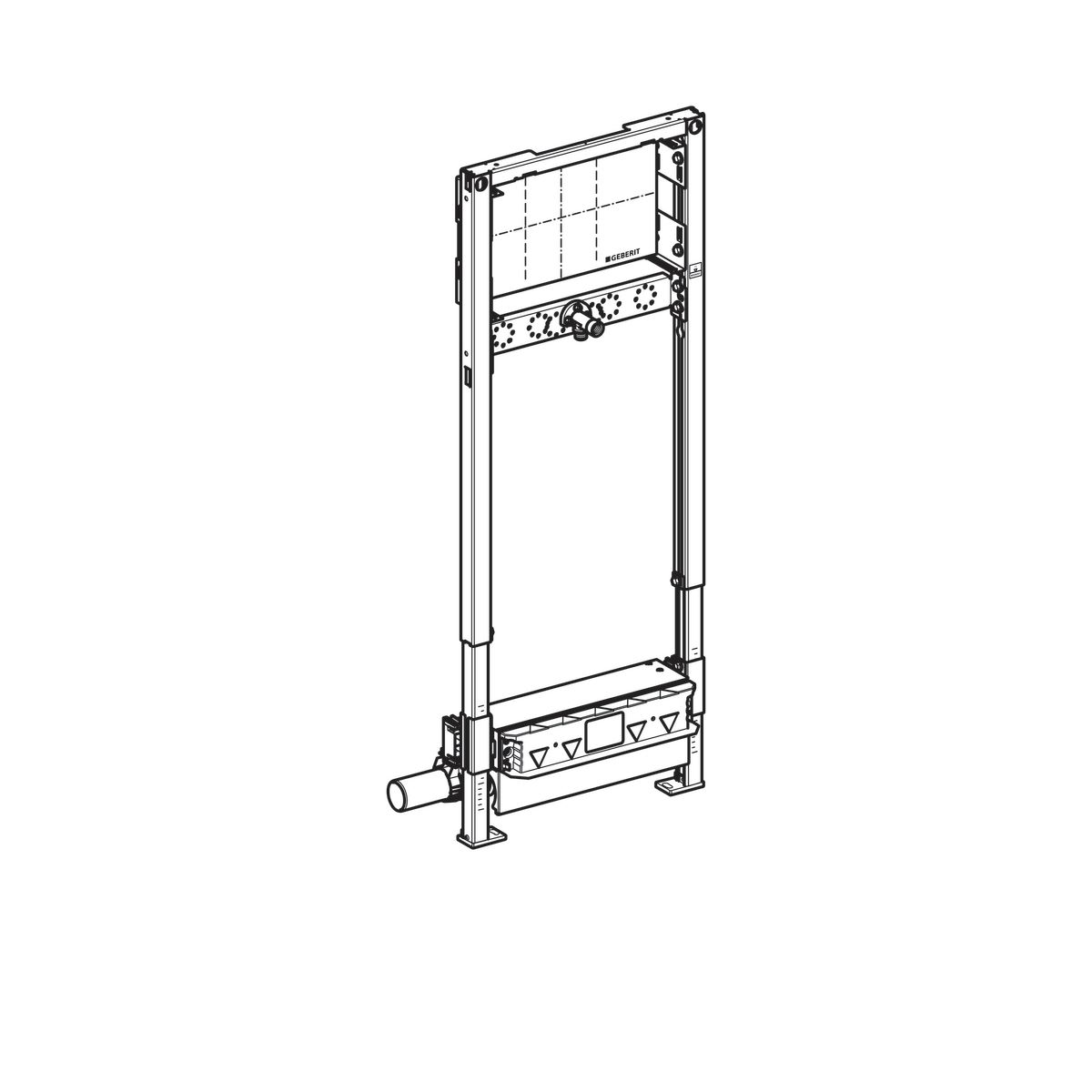 évacuation Murale Geberit Pour Douche De Plain pied GEBERIT - Bâti-support DUOFIX douche de plain pied pour robinetterie murale  encastrée D50 réf 111580001 | Cedeo