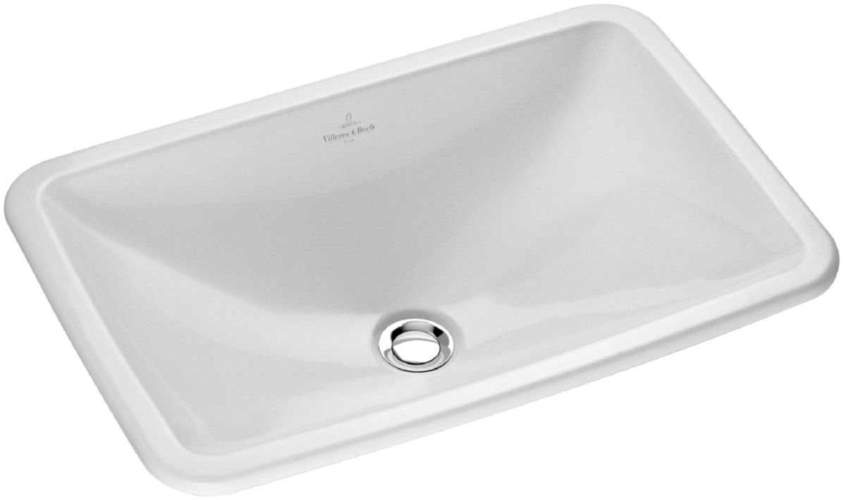 VILLEROY ET BOCH Vasque à encastrer LOOP & FRIENDS blanc avec trop