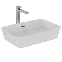 Vasque à poser IPALYSS avec trop plein rectangulaire blanc brillant 55 x 38 Réf. E207801