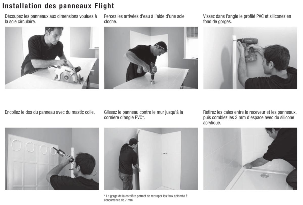 JACOB DELAFON Panneau mural FLIGHT, L 78 cm, blanc Réf. E6260200 Cedeo