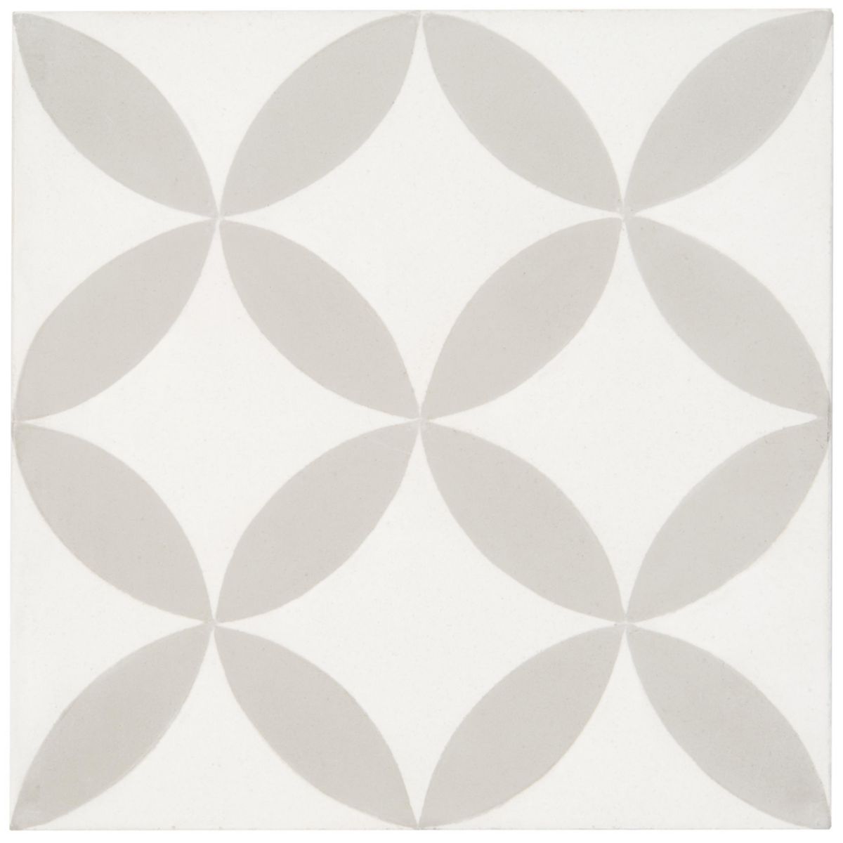 Carreau De Ciment Cimi18 Décor Moderne Blanc Casségris Clair 20x20 Cm ép 16 Cm