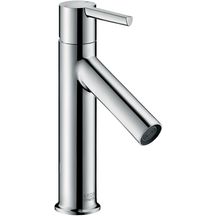 Mitigeur de lavabo AXOR Starck  100 avec poignée à levier, bonde à écoulement libre, nickel brossé Réf : 10003820