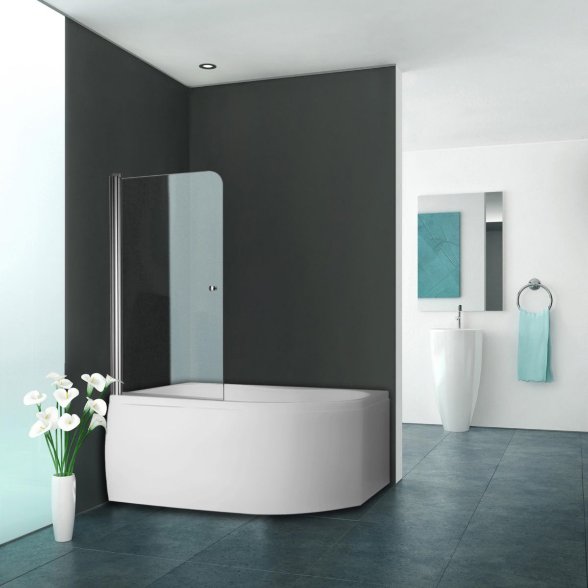paroi de baignoire 1 lment pivotant srie equi largeur 800 mm hauteur 1400 mm profil argent poli verre clair trait anticalcaire pa rothalux - Cloison Verre Salle De Bain paroi de baignoire 1 lment pivotant srie equi largeur 800 mm hauteur 1400 mm profil argent poli verre clair trait anticalcaire pa rothalux - Cloison Verre Salle De Bain