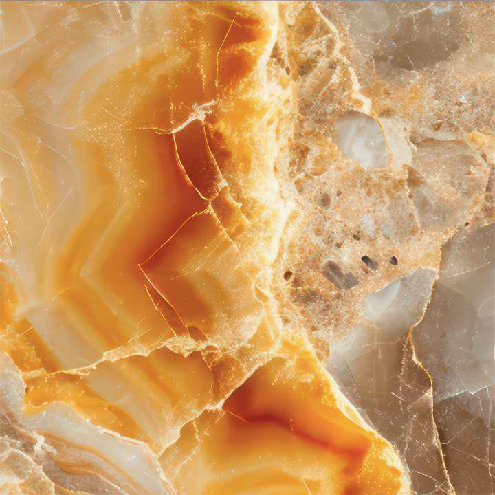 Panneau mural VIPANEL en alu-composite aspect pierre décor honey 1 finition brillant L1250 x H 2550 épaisseur 3 mm rèf. 1420001173