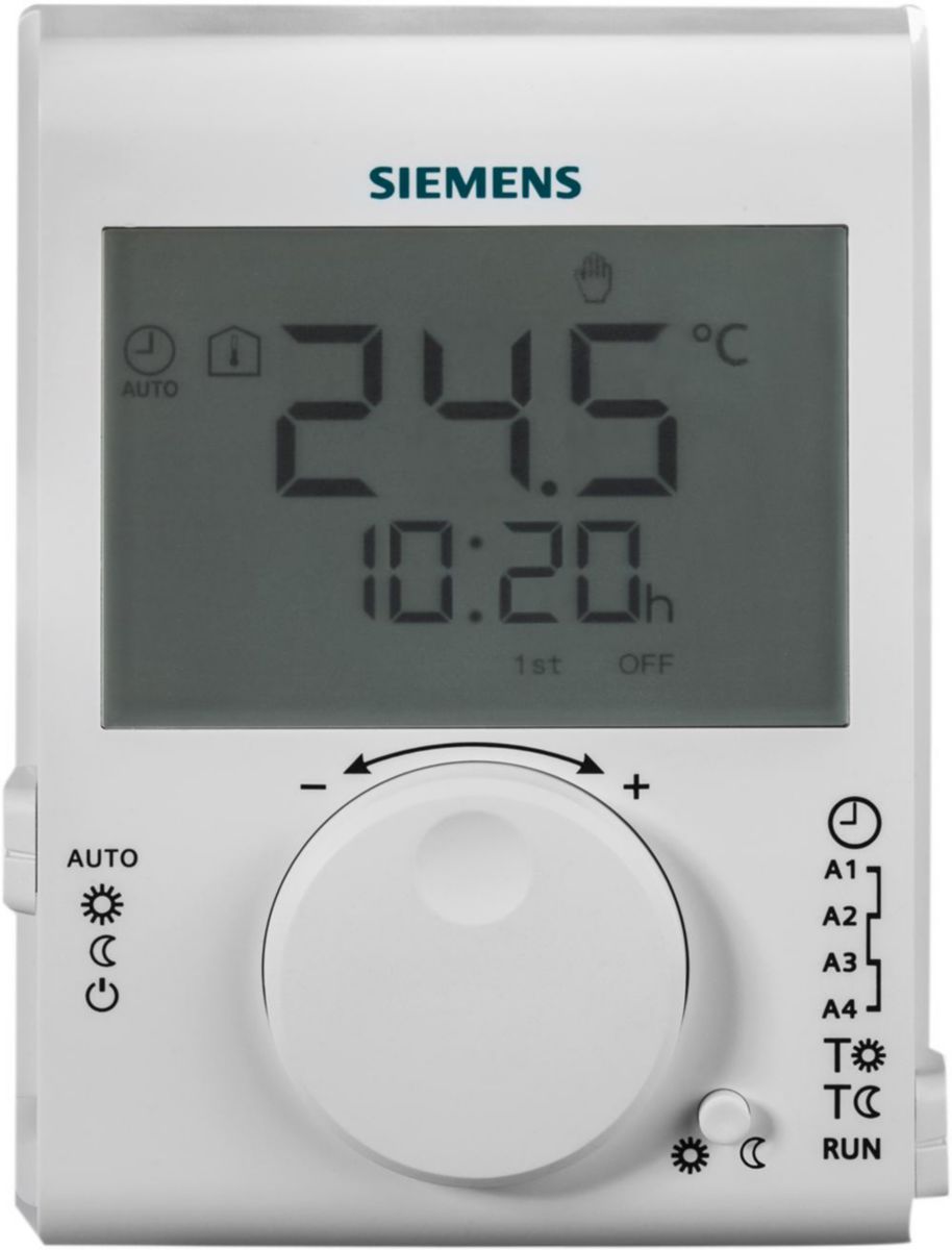 SIEMENS Thermostat d'ambiance grand LCD à piles journalier RDJ100