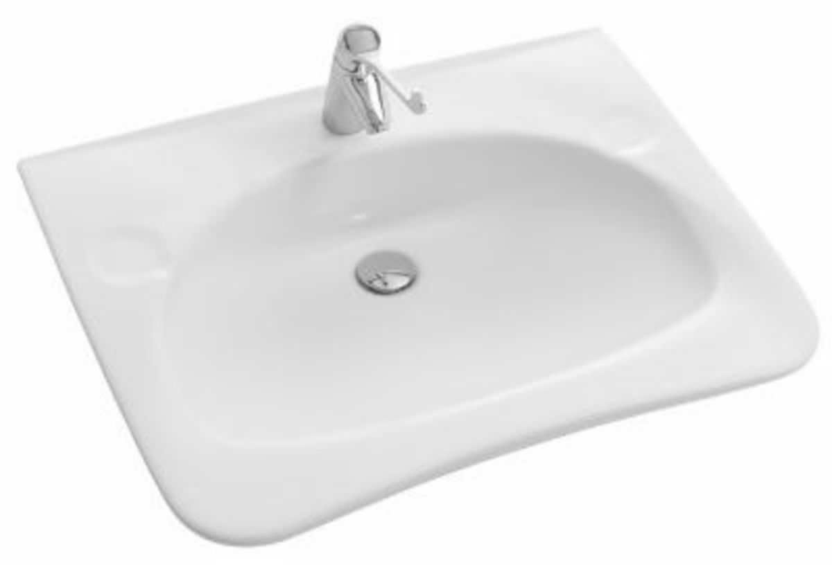 JACOB DELAFON Lavabo  PMR  70 x 54 cm monotrou blanc 