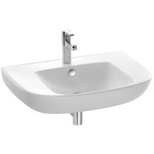 Lavabo autoportant, 70x56,5cm, percé 1 trou Conforme aux réglementations PMR Robinetterie conseillée : Easy E18161-CP réf. E4495-00