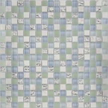 Faïence Barwolf Tuscany laguna blue chip mosaîque 1,5x1,5cm 29,8x29,8cm