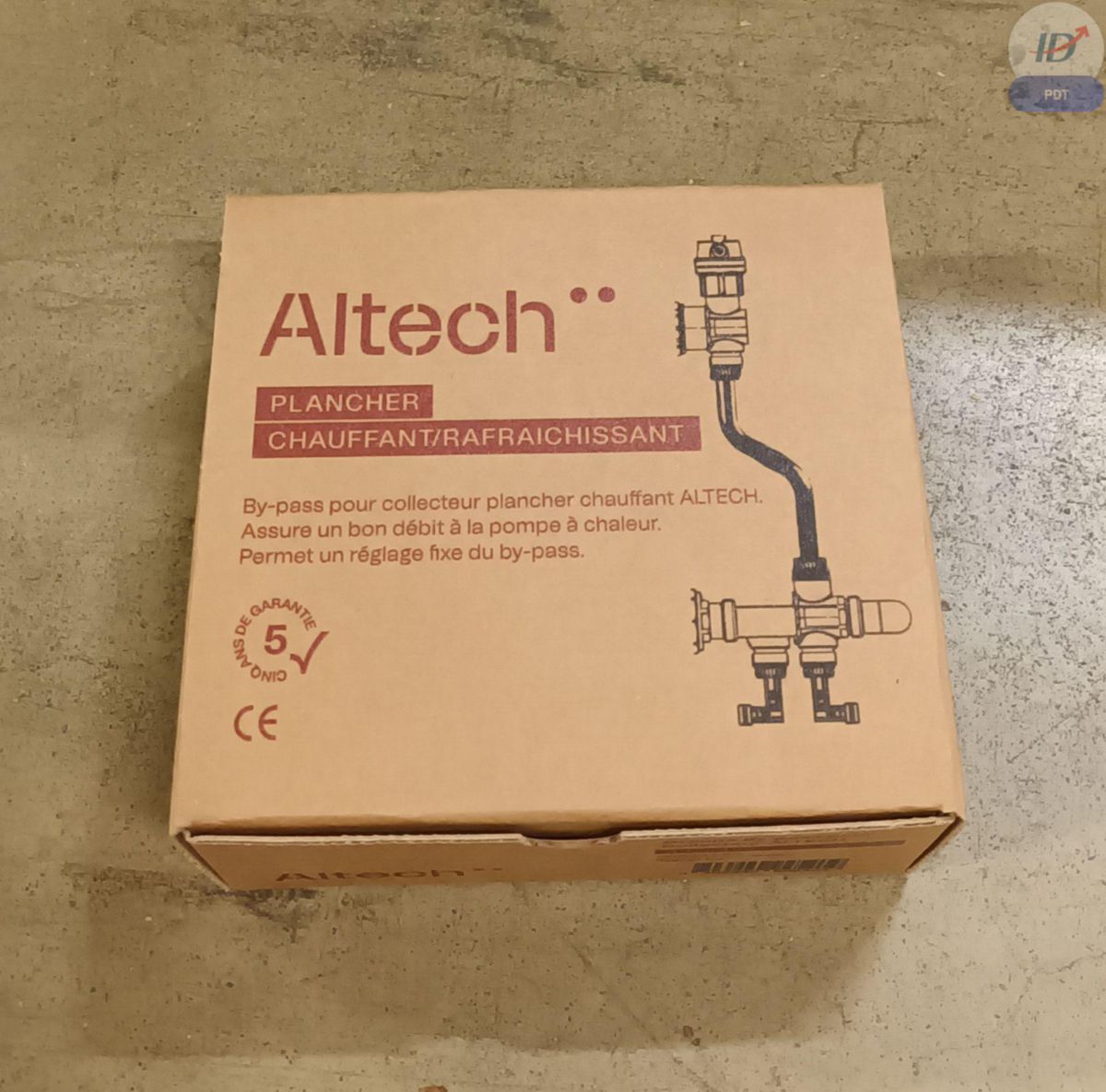 ALTECH Bypass Altech pour collecteur de plancher chauffant en