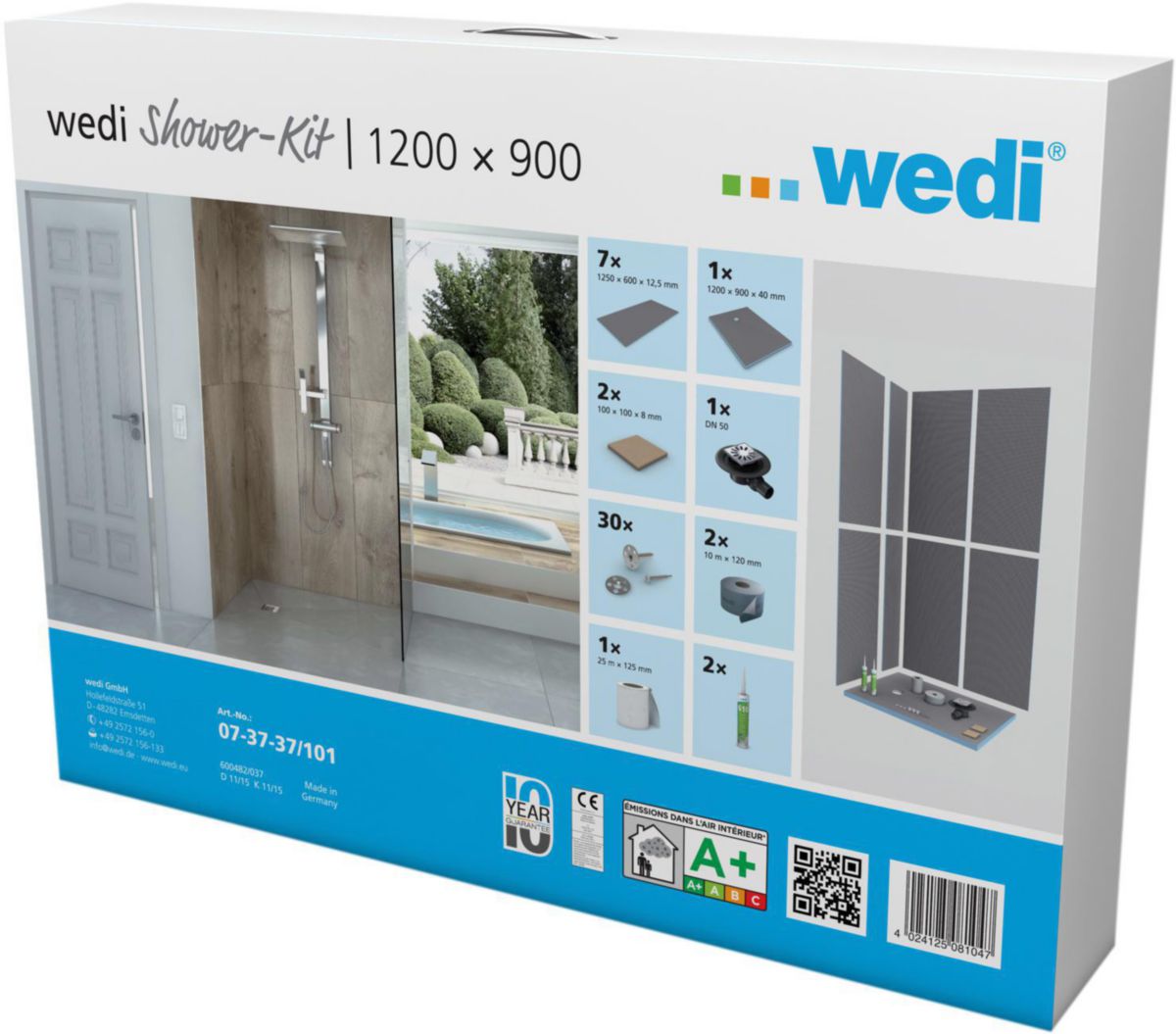 WEDI Ensemble showerkit WEDI avec receveur 90x120 Réf. 073737/101