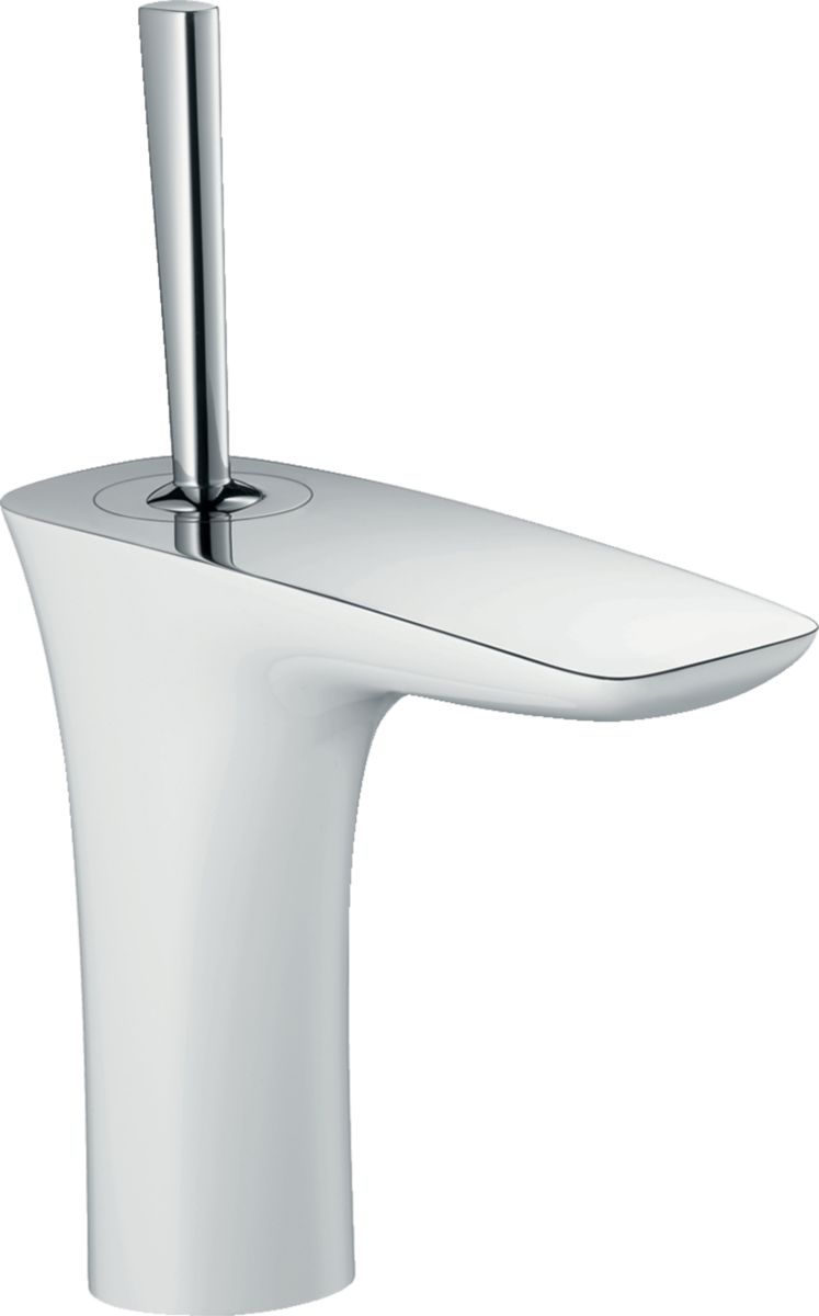 HANSGROHE Mitigeur de lavabo PURAVIDA, avec tirette, blanc chromé réf