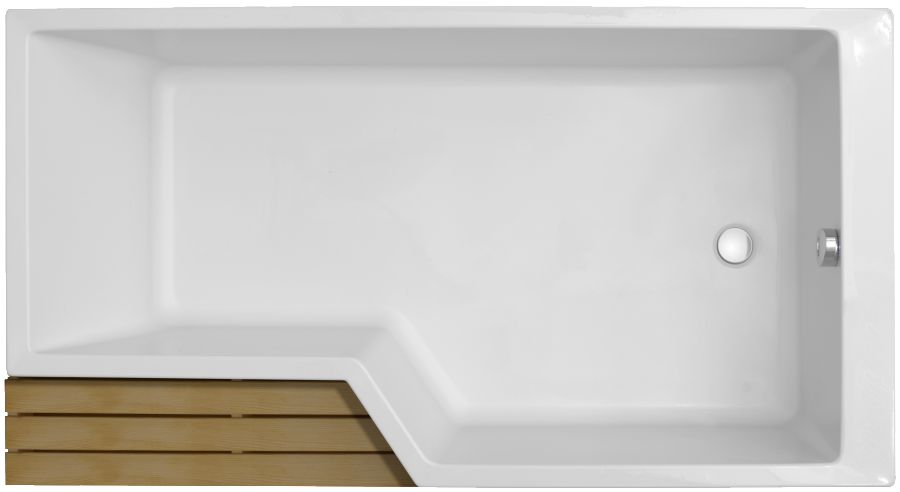 Jacob Delafon Baignoire Bain Douche Neo 170x90 70cm A Encastrer Version Droite Ref E6d002r00 Cedeo