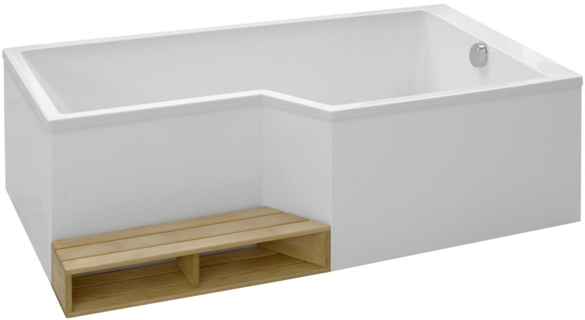 JACOB DELAFON Baignoire baindouche NEO 170x90/70cm à encastrer version droite réf E6D002R00