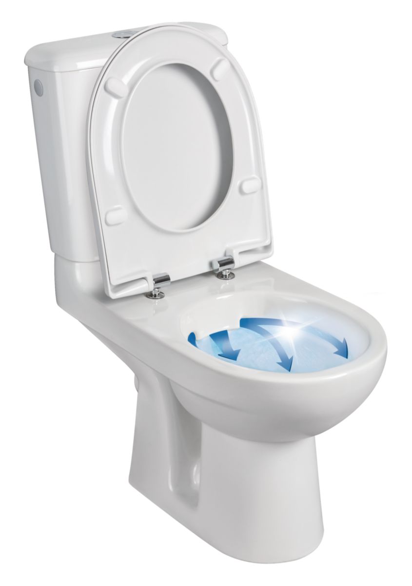 GEBERIT - Pack wc PRIMA 6 Rimfree mécanisme général sortie