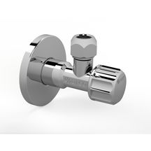 Robinet équerre chromé à potence 15x21 - 12x17 bicone 10 Réf. 1273049/Z0602