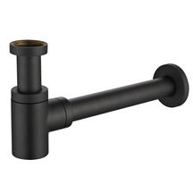 Siphon design rond court en laiton noir 33X42  Altech