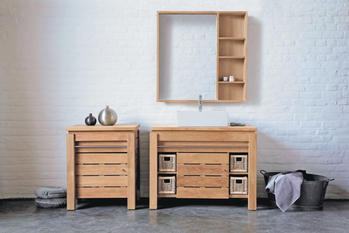 LINE ART Meuble ORIGIN en teck, 4 niches Réf. 2.20.005 Cedeo