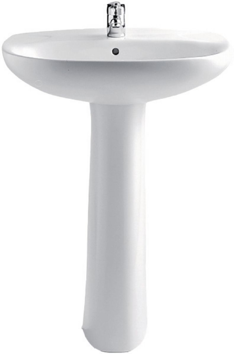 ZOOM - Lavabo sur colonne POLO Lg : 63cm Porcelaine Blanc