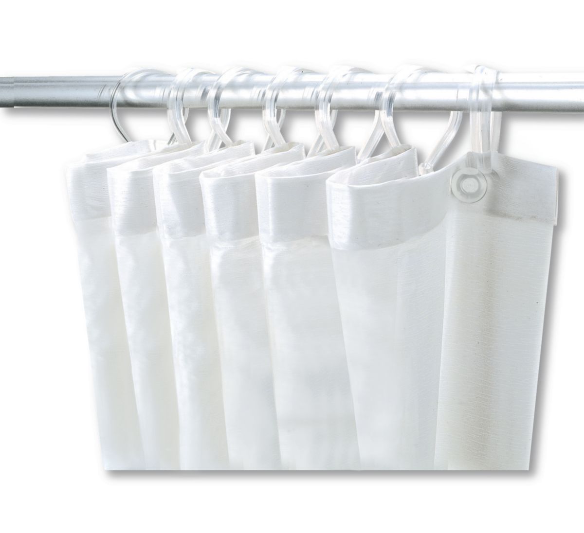 Rideau de douche avec 12 mousquetons plastique, hauteur 2 m, largeur ... Rideau de douche avec 12 mousquetons plastique, hauteur 2 m, largeur ...